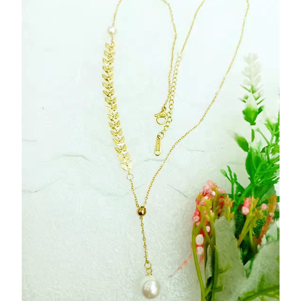 Kalung titanium perhiasan fashion K51-56