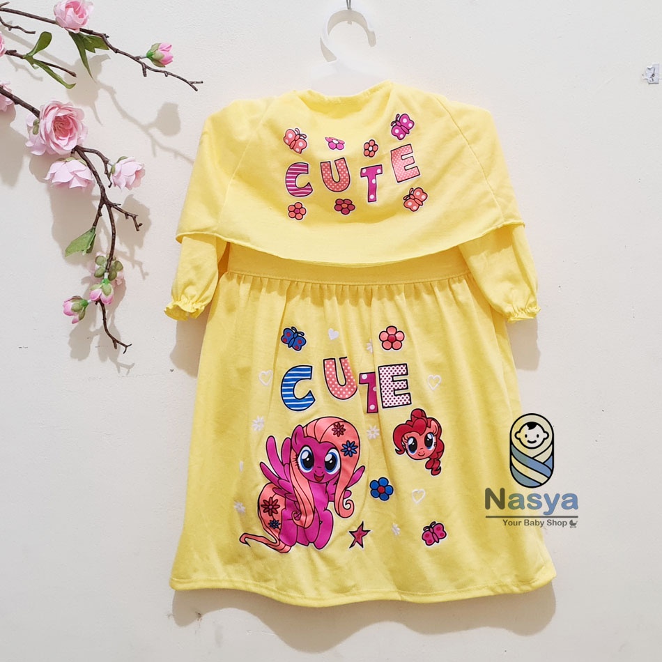 [N-015] Baju bayi anak kecil / gamis bayi 0-6 bulan motif pita - cassey