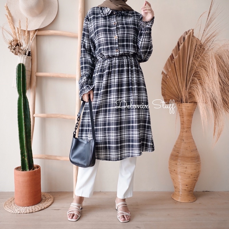 Shireen flanel tunik uniqlo