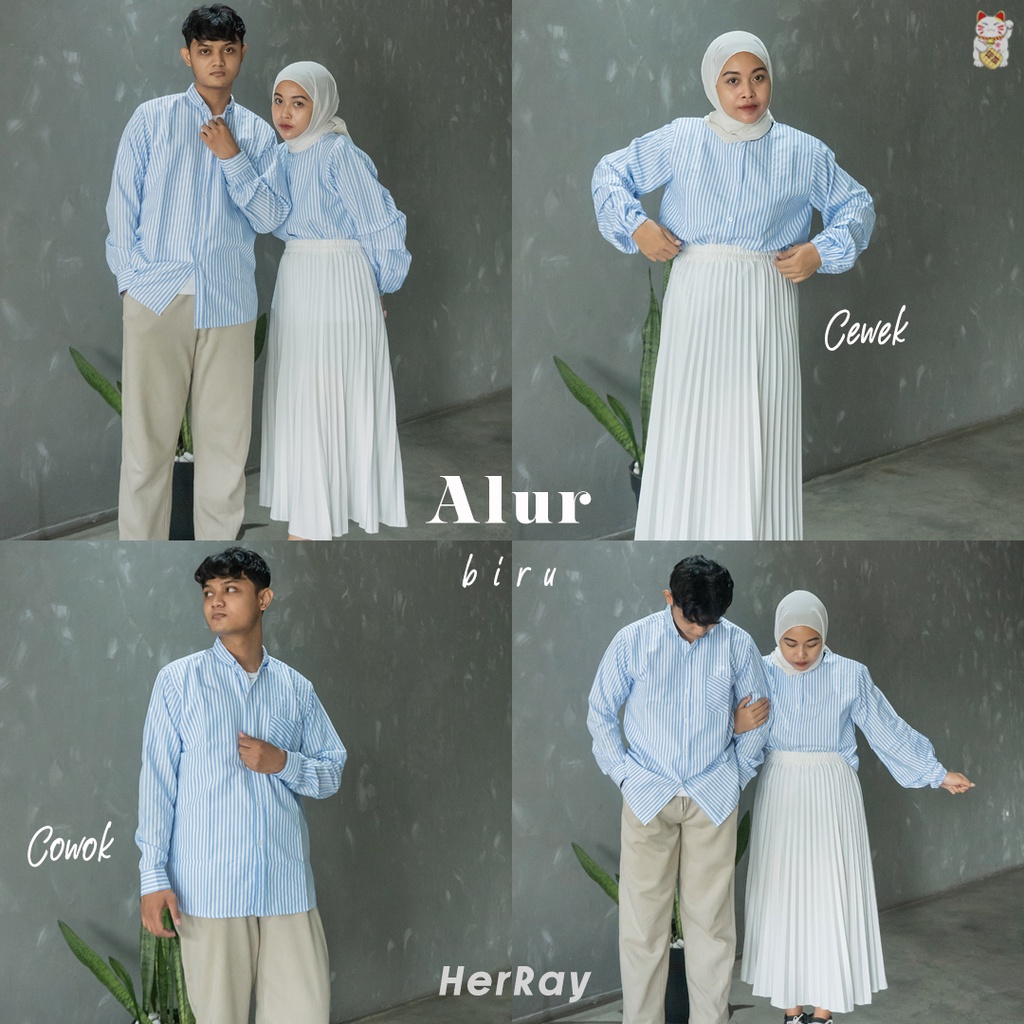 ALUR -  Kemeja Garis Garis - Couple