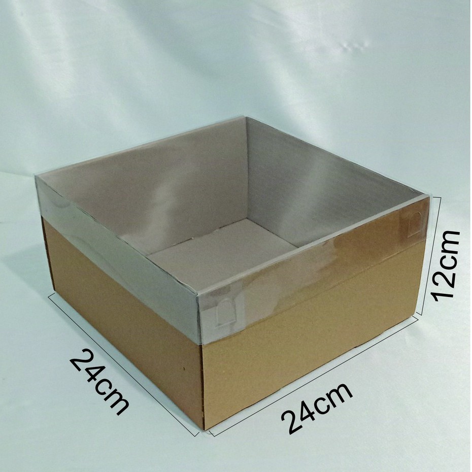 

Box Full Tutup Mika 24x24x12 cm / DIE CUT/ Box Puding Box Cake (10pcs)