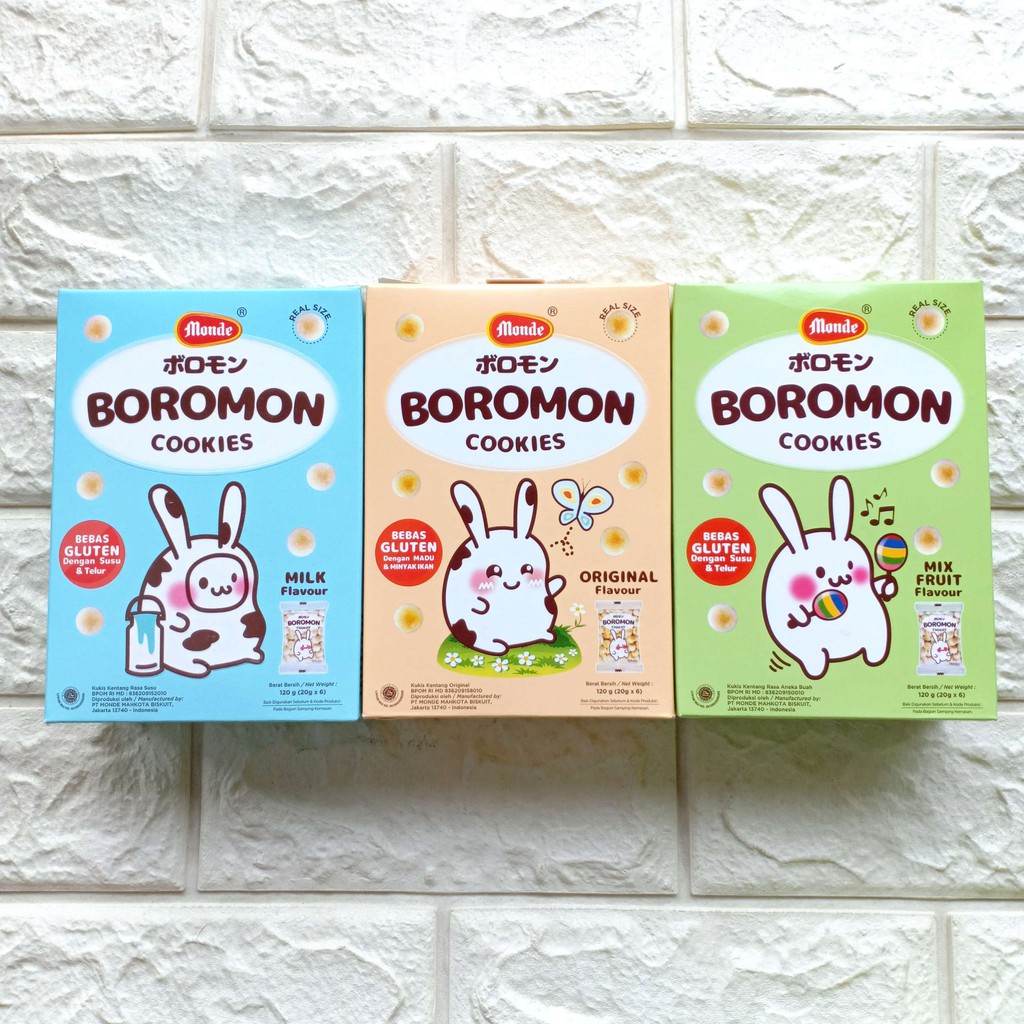 Monde Boromon Cookies Cookie Wafers 120gr Original Milk Susu Wafer Kukis Kentang Snack Cemilan Anak