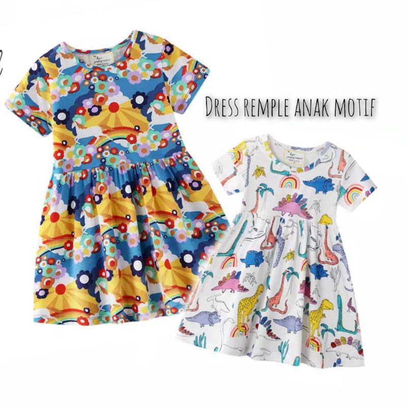 Daster Anak Perempuan Motif Usia 1-5 Tahun Model Dress Rample Dress