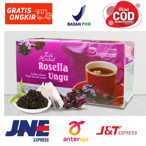 

Teh tazakka ROSELA UNGGU isi 20 kantung teh celup sebagai Antioksidan dan daya tahan tubuh BPOM HALAL
