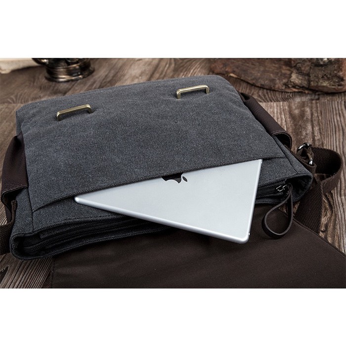 Tas Selempang Bahu Sling Bag Pria Messenger Bag Kanvas Pria Cowok Laki Laki