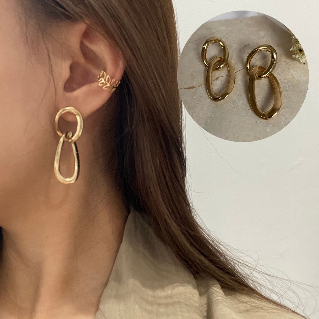 Ivanka Earrings / Aksesoris Anting Wanita Anting Korea Murah / Fashion Earrings / Anting Rantai / Chain Earrings / Anting Bunga / Anting Mutiara