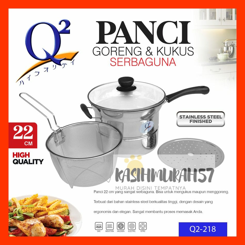 PANCI STEAMER DEEP FRYER FRIED HIGH POT PANCI KUKUSAN PENGGORENGAN GORENG KUKUS PANCI MIE 22CM / PAN