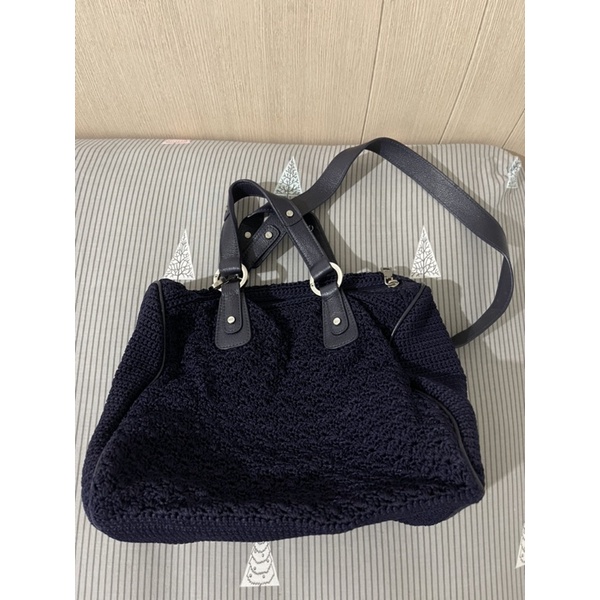 Preloved D*wa Navy model Speedy bag