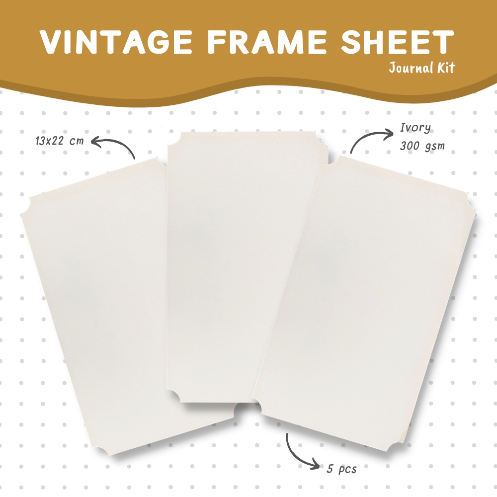

(5 pcs) Vintage Frame Sheet : Journal Kit - by Aera Art Studio | Kertas Bingkai - Bingkai Foto Kertas - Vintage Retro Bingkai - Vintage Deco Pack - Kertas Dekorasi - Jurnal Scrapbook - DIY Bingkai