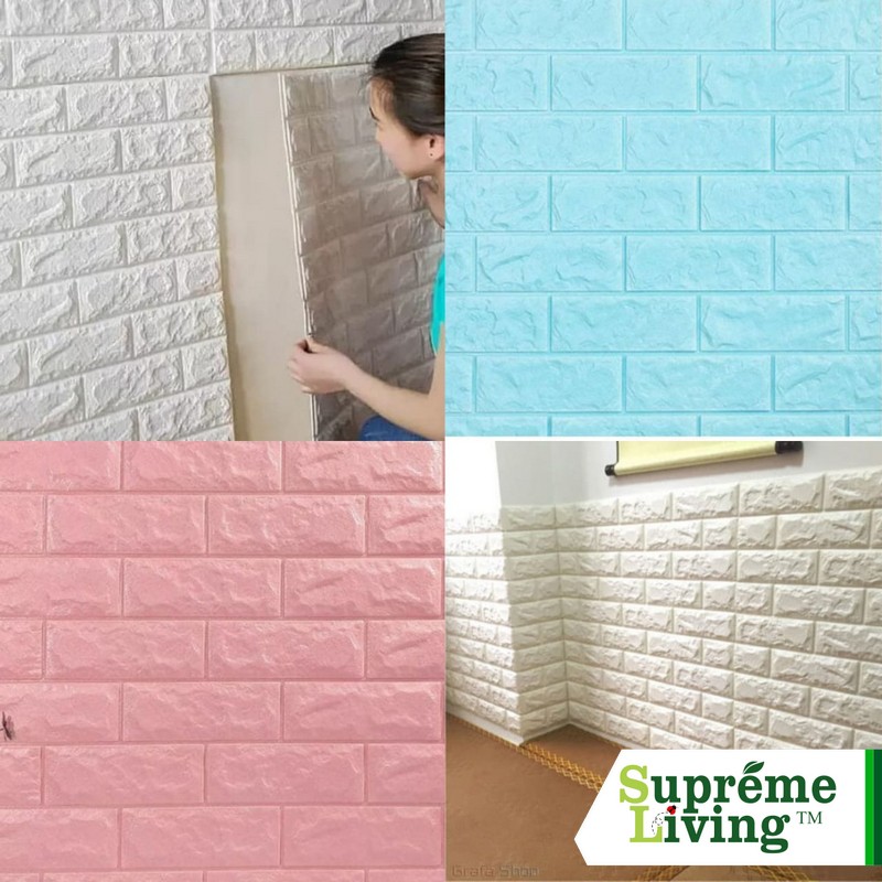 Wallpaper Bata Brick Foam 3D Wall Sticker TEBAL 4 MM 70 x 77 cm