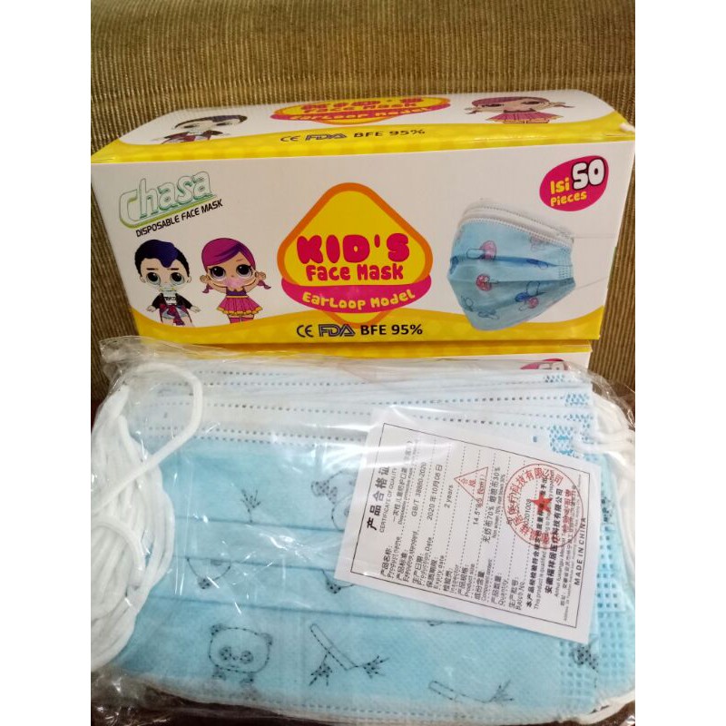 MASKER ANAK 3 PLAY/ 1 BOX ISI 50 PCS