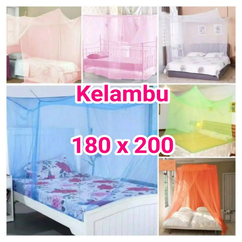 kelambu kotak ukuran 180x200 / kelambu anti nyamuk murah