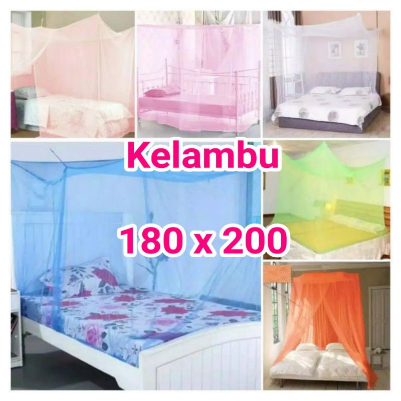 kelambu kotak ukuran 180x200 / kelambu anti nyamuk murah