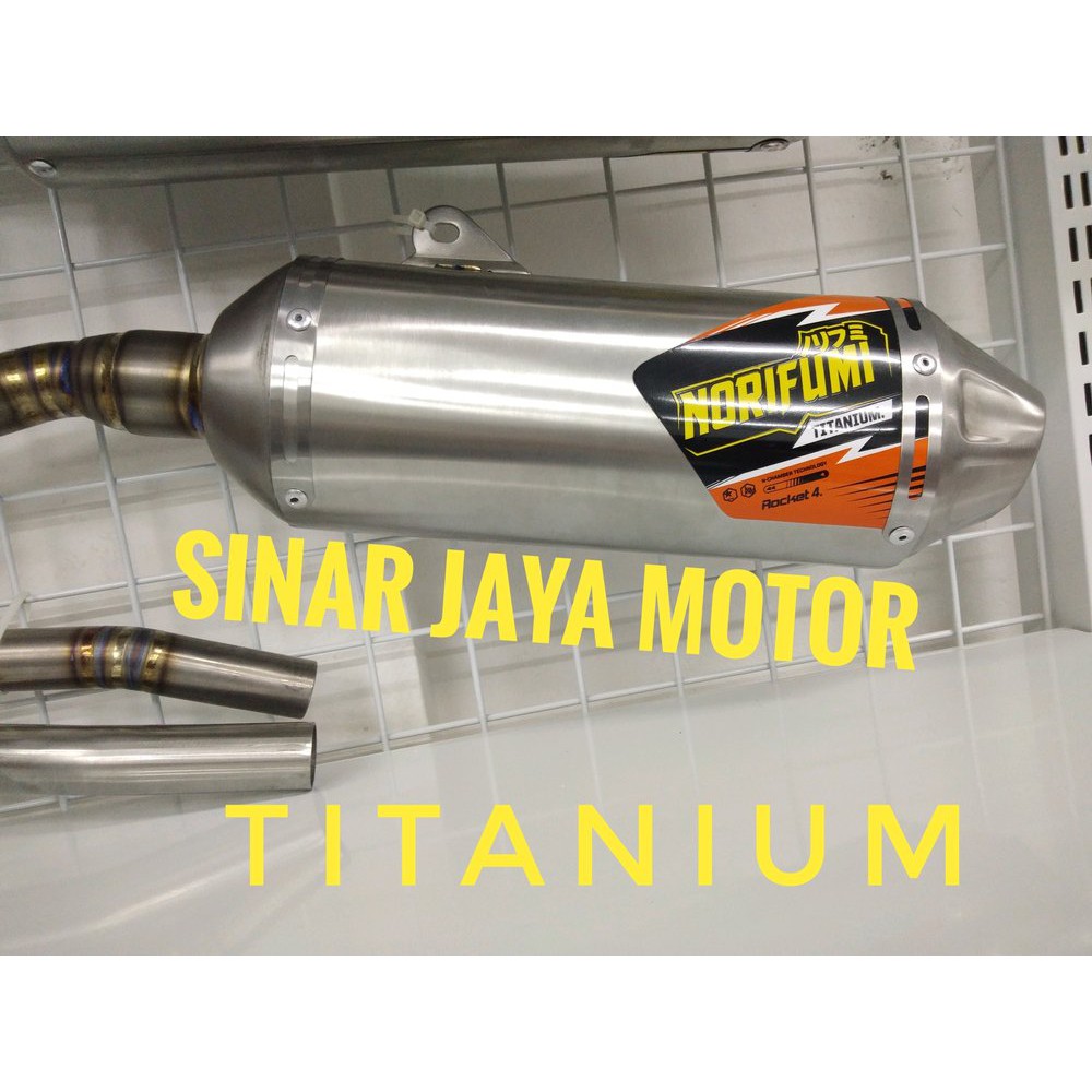 knalpot norifumi BF 150 rocket 4 bahan titanium ori full  bac 92