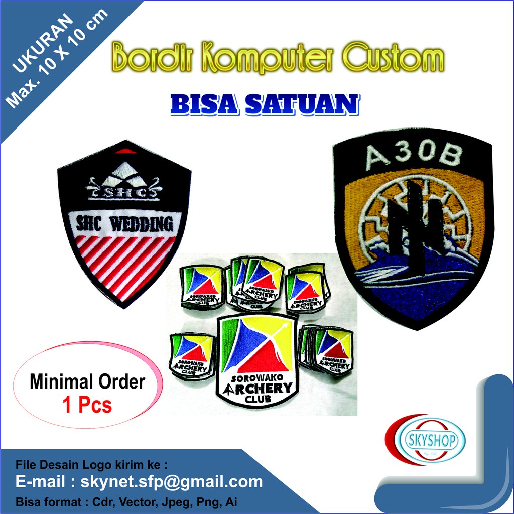 Bordir Komputer Custom Patch Emblem Satuan 1 Shopee Bordir Komputer Custom Patch Emblem Satuan 1 Shopee