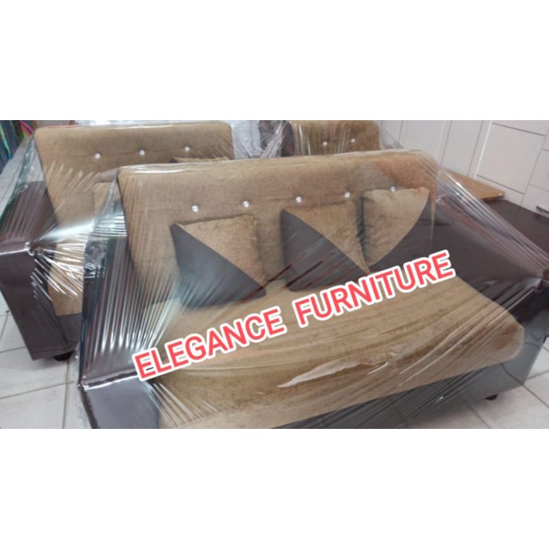 Sofa 321 Kombinasi Kain + Meja Kaca kursi tamu PEKANBARU saja