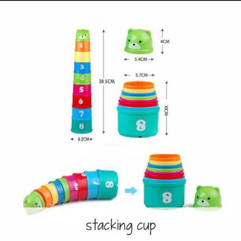 [BISA COD] STACKING TOYS / Stacking Cups / Cup Mainan Susun Bayi / Mainan Edukasi Pasir / Mainan Pasir Pantai