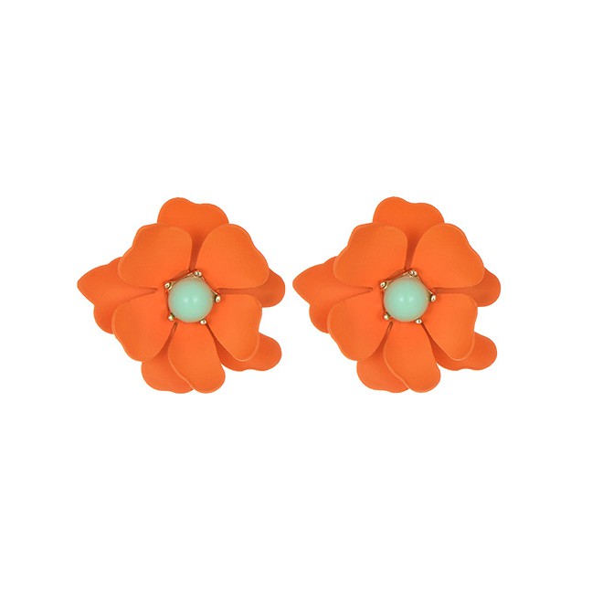 LRC Anting Tusuk  Alloy Large Flower Earrings F7132X