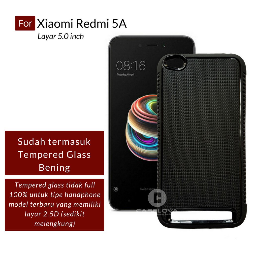 bundle   case xiaomi redmi 5a luxury protection anti slip tpu shockproof   tg bening