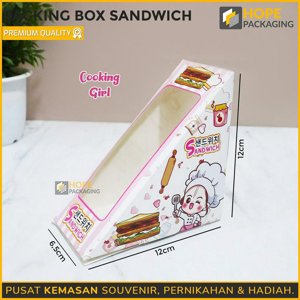 [ ISI 5 PCS ] Box sandwich Kotak roti Sandwich Idul fitri / Kotak roti Kraft Paper box kue / pengajian / Lebaran acara islami