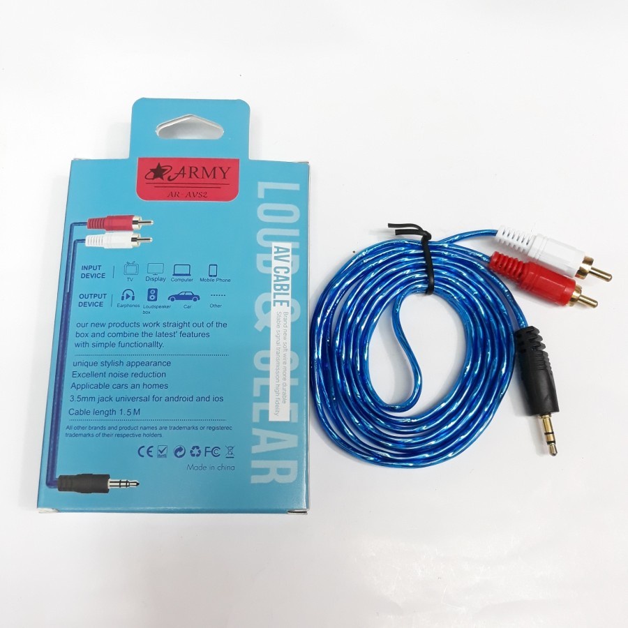 KABEL AUX AUDIO ARMY AR-AVS2 2in1 1500mm / AV CABLE