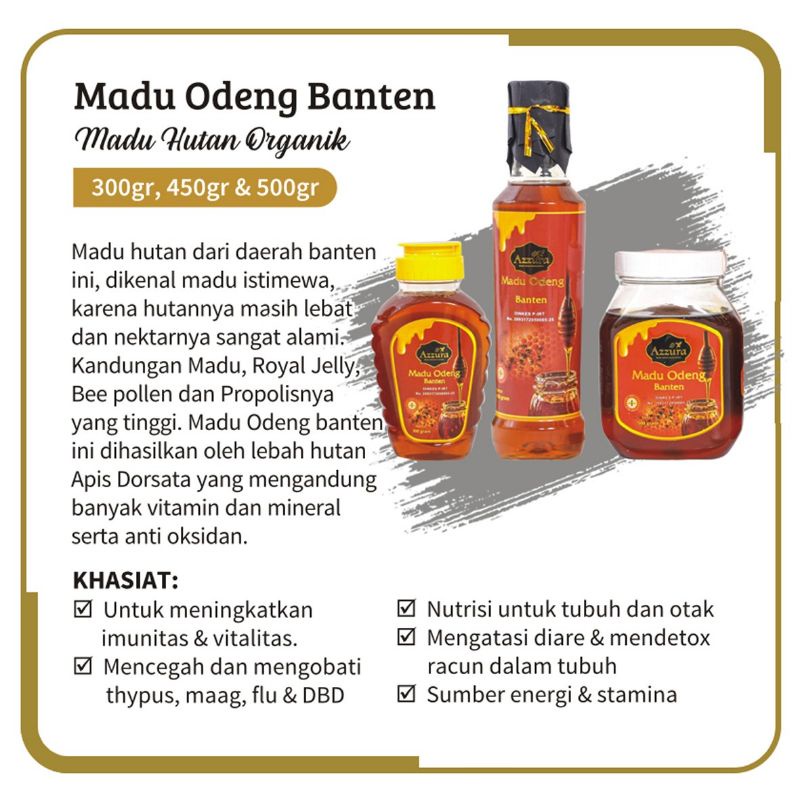 

Madu Odeng Banten madu hutan organik - Madu Azzura