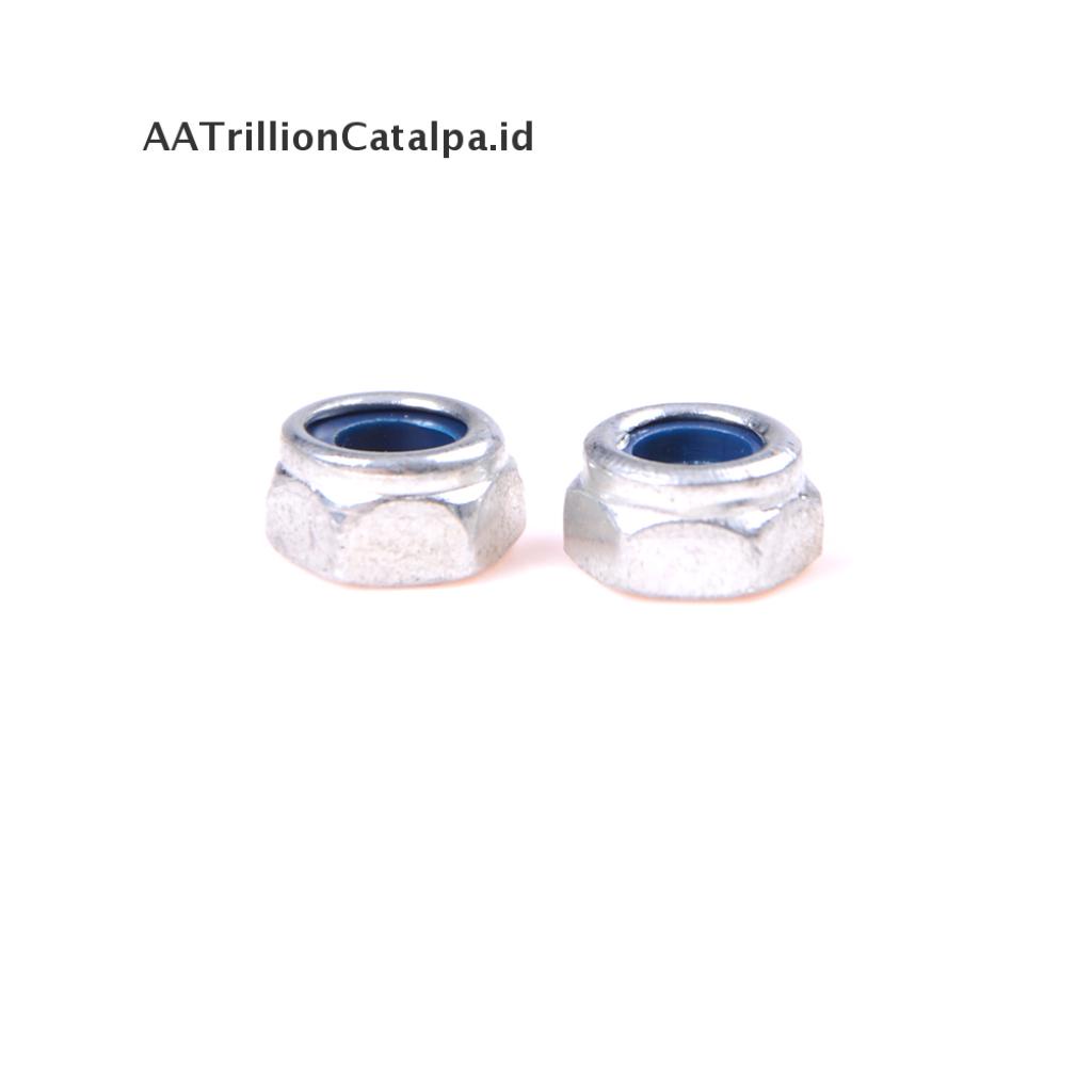 【AATrillionCatalpa】 50Pcs DIN985 M3 M4 M5 M6 Galvanized Self-locking Nut Nylon Lock Nut ID