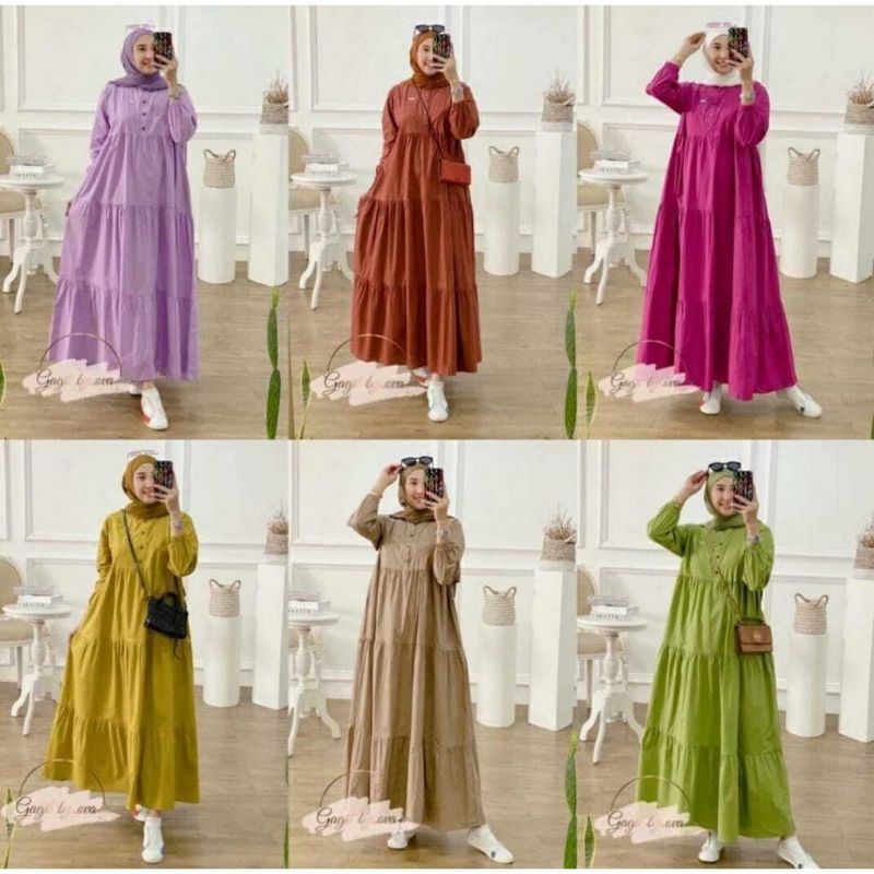 KIRANIA DRESS MUSLIM || DRESS TERBARU BAHAN RAYON || FASHION WANITA