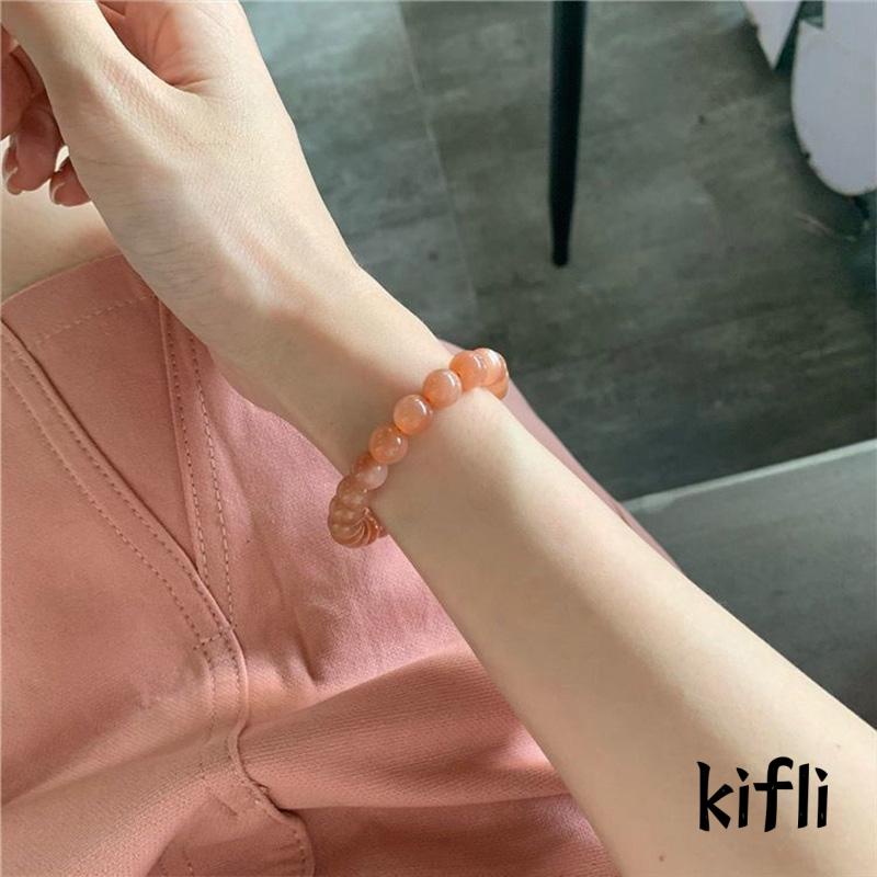 Gelang Liontin Batu Matahari Kristal Poly Sands Niche Desain Fortune Untuk Wanita