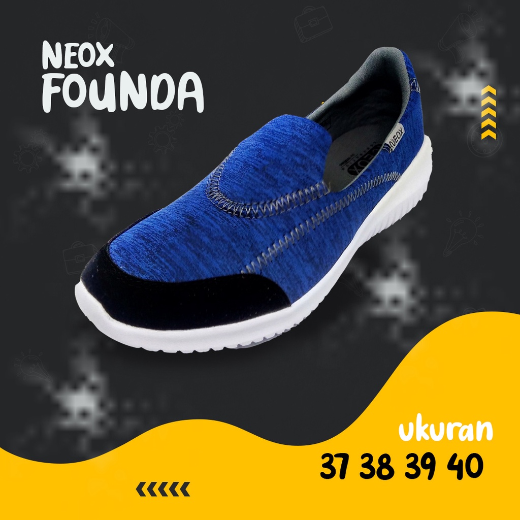 Sepatu cewek Founda biru/abu MURAH Kuat dan Tahan lama