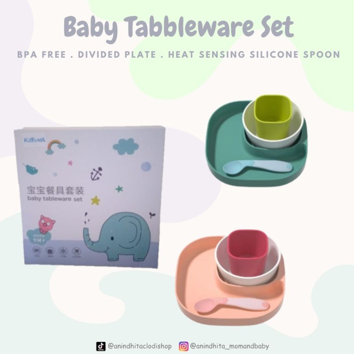 KAYANA Baby Mealtime Tableware Set Feeding Set Bayi Gift Set