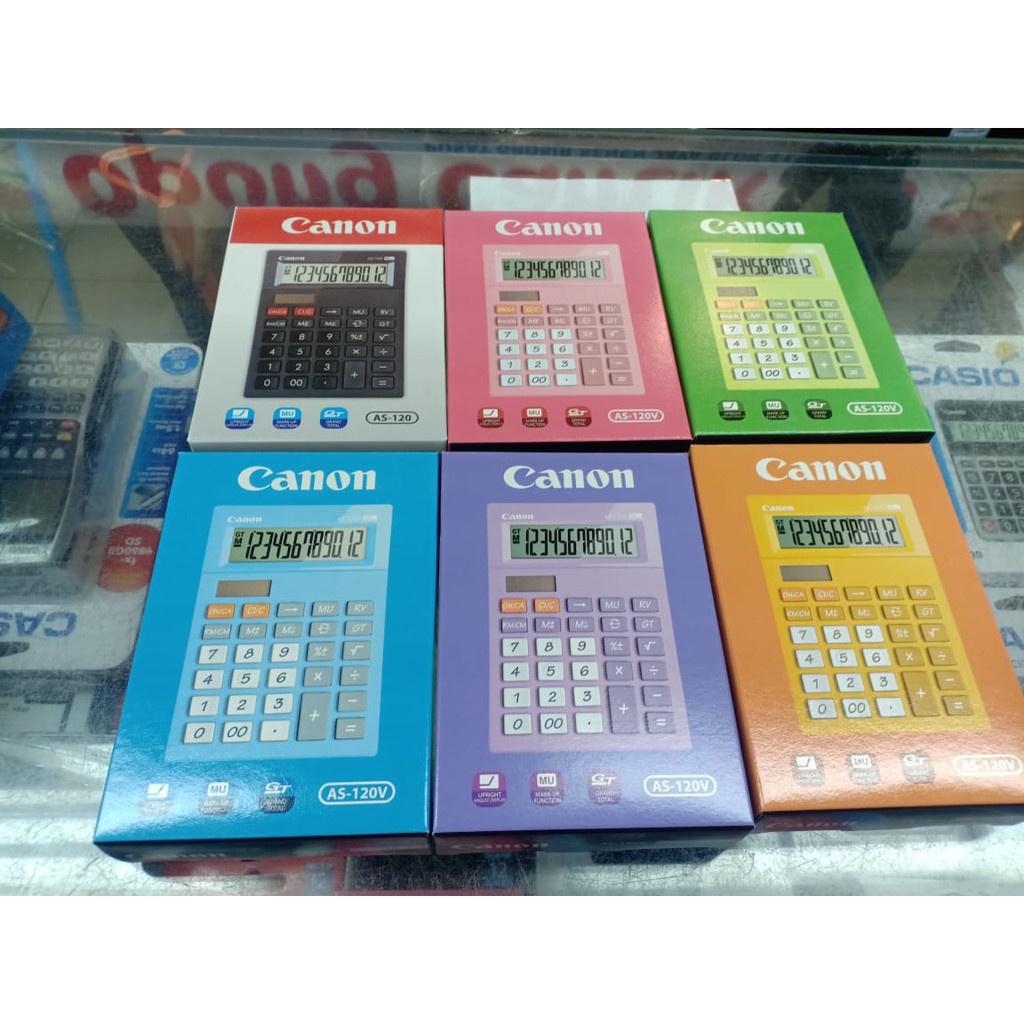 

CALCULATOR KALKULATOR CANON WARNA WARNI AS 120V