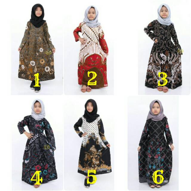GAMIS BATIK ANAK PEREMPUAN DRESS ANAK MUSLIM BATIK MURAH