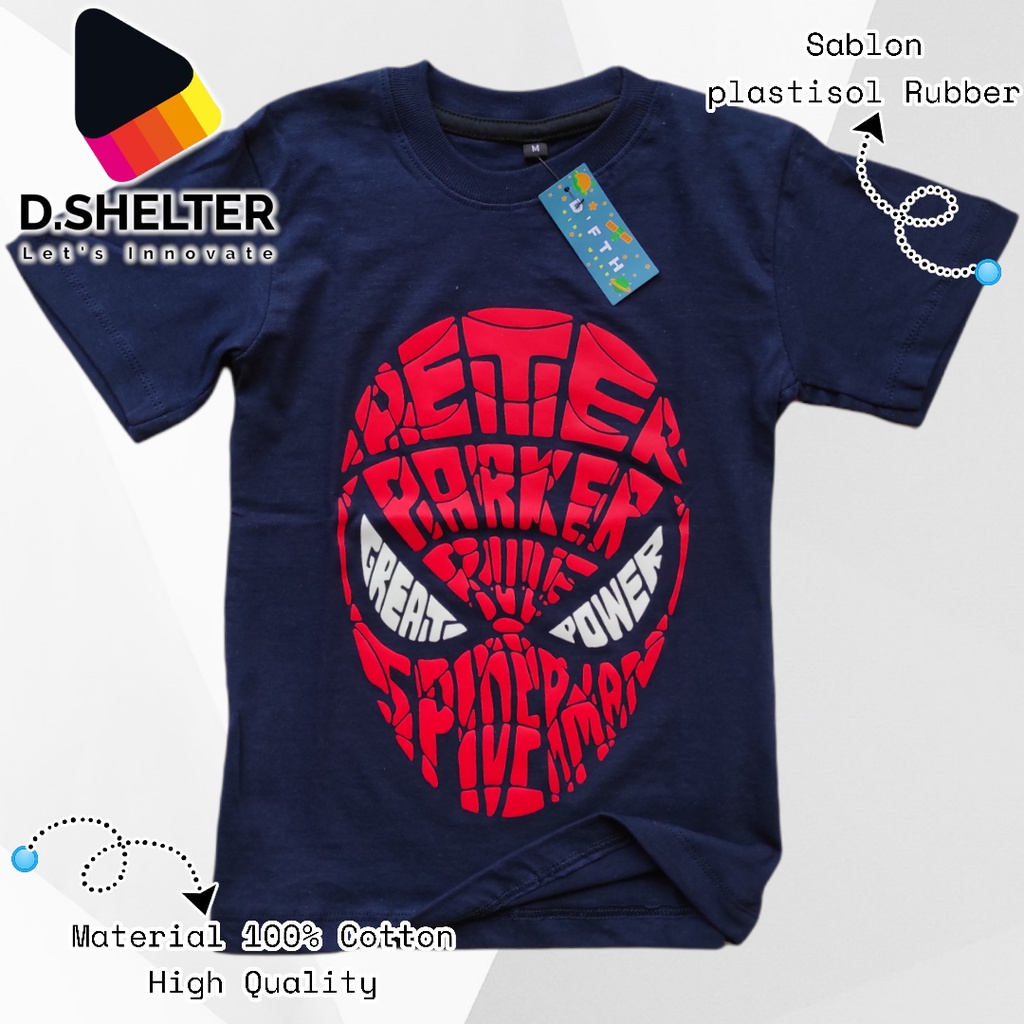 KAOS DISTRO ANAK/BAJU ANAK DONGKER SPIDER D'FTH/DSHELTER