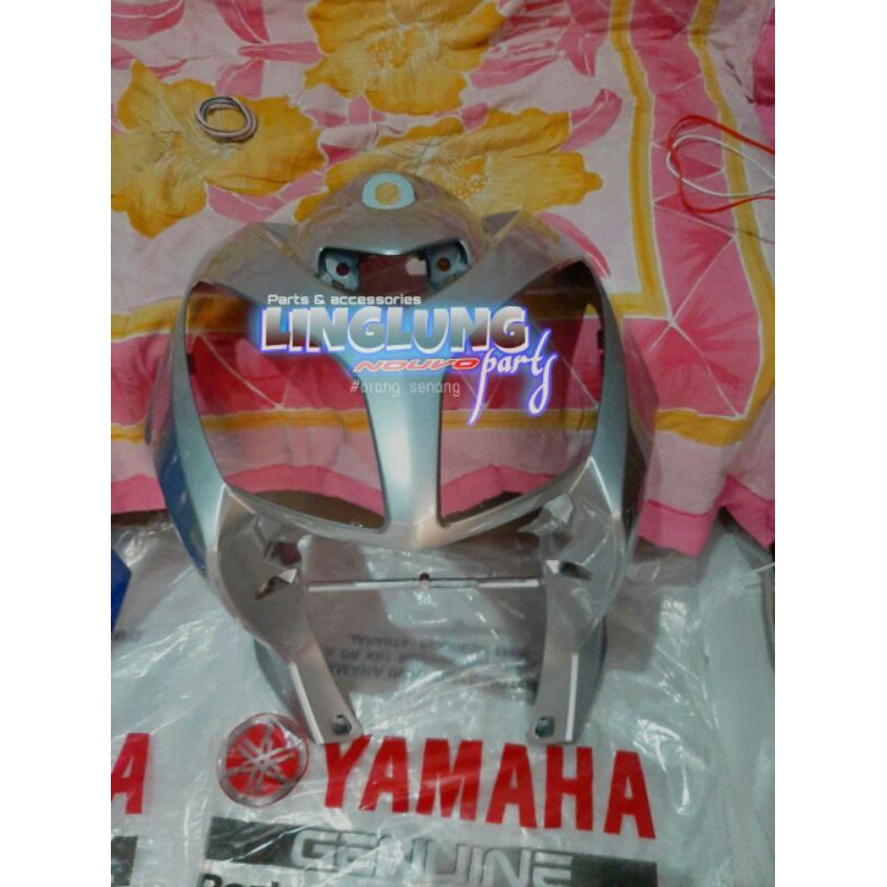 Leg shield tameng body depan nouvo z silver original yamaha
