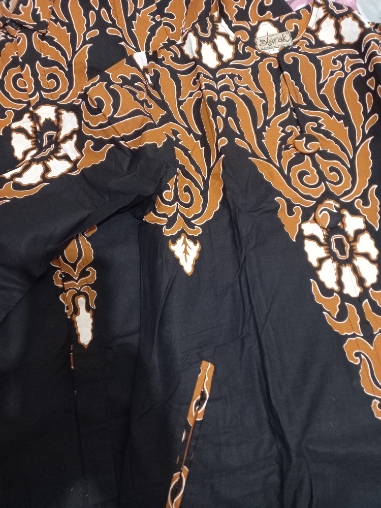 Baju Batik Pria Batik Blarak Motif Ahy 1 Cokelat