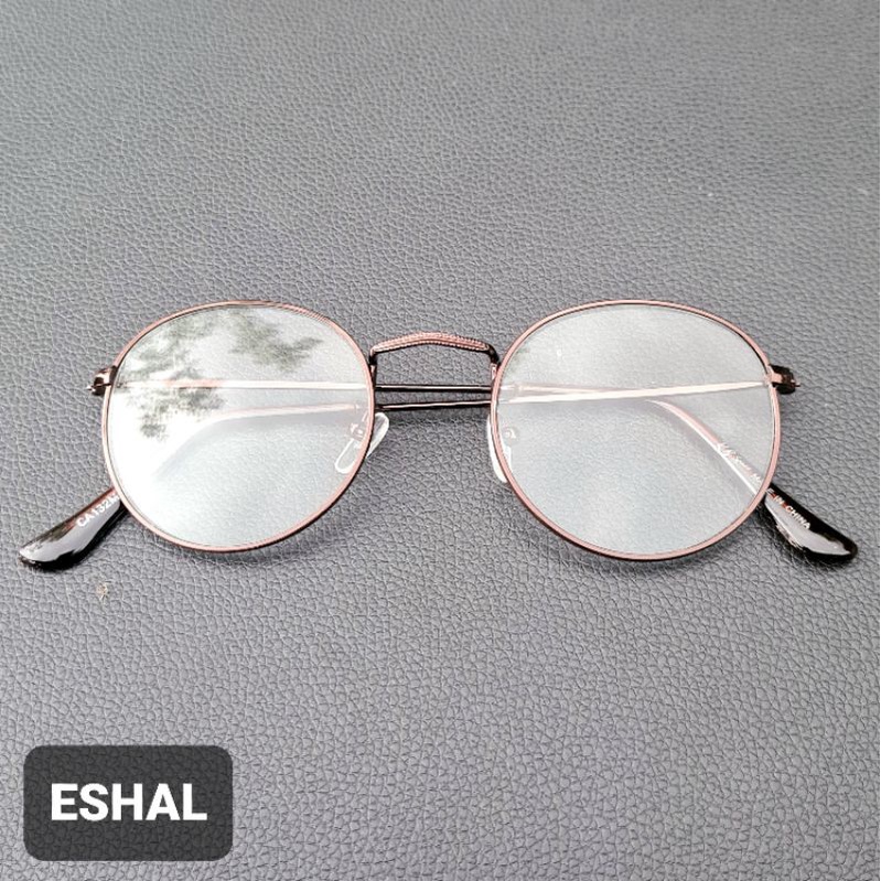 Kacamata Hitam Oval Gaya Pria Dan Wanita - Kacamata Fashion Milenial-Brown Bening