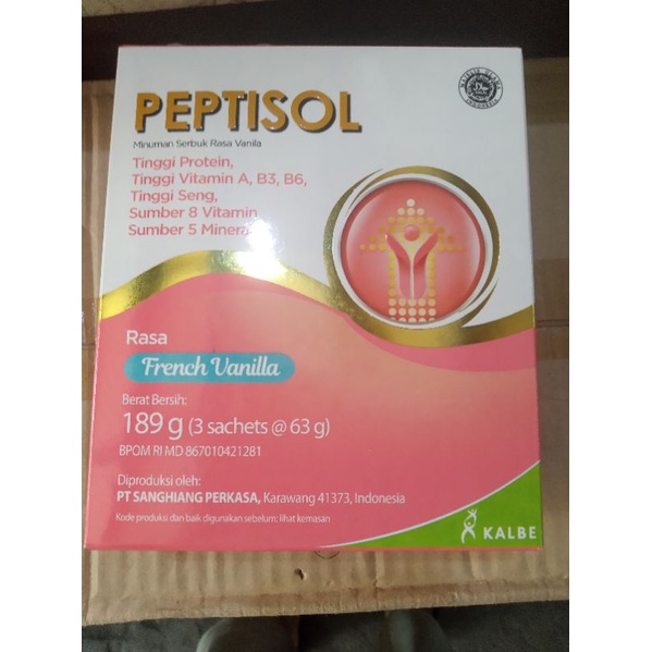 

Peptisol Vanila 189gr (3 sachet)