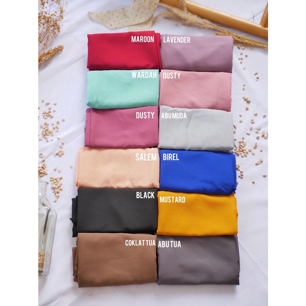 Hijab jumbo polos non pet bergo jumbo diamond khimar tali kerudung jilbab instan