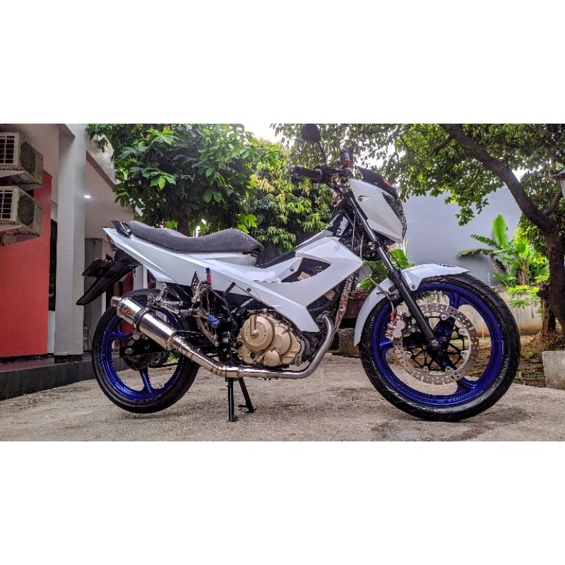 header leheran Kenalpot Racing SATRIA FU Karbu/Pipa semi ceng/pipa satria Fu Karbu