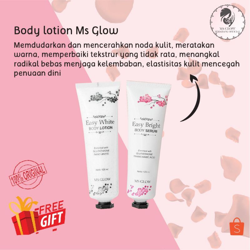 PAKET BODY LOTION MS GLOW EASY BODY LOTION ORI