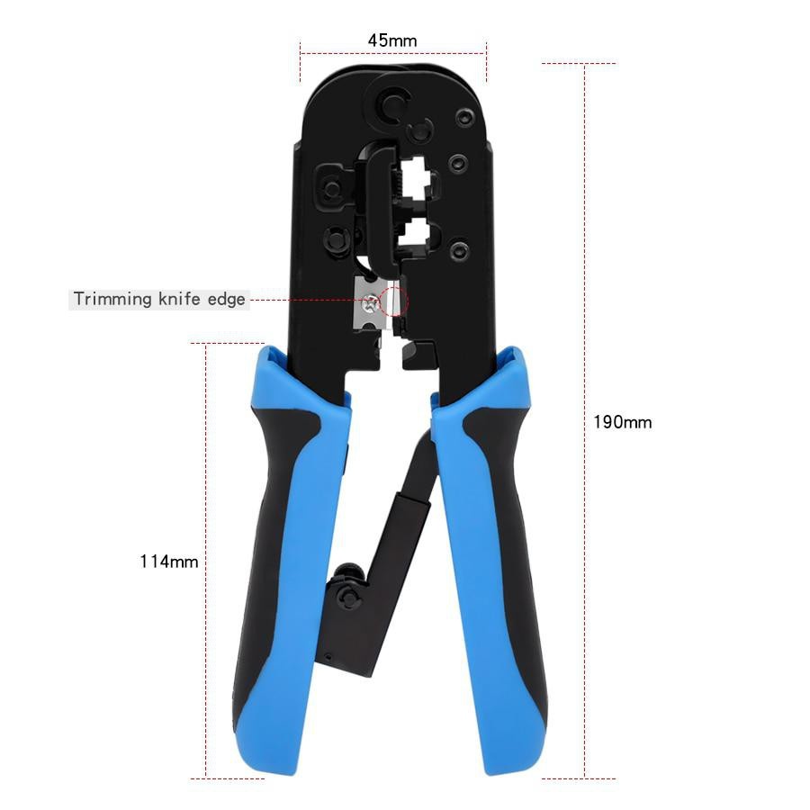 Crimping Tool Telecom RJ45 RJ11 RJ12 LAN Network Strip Cutter hand