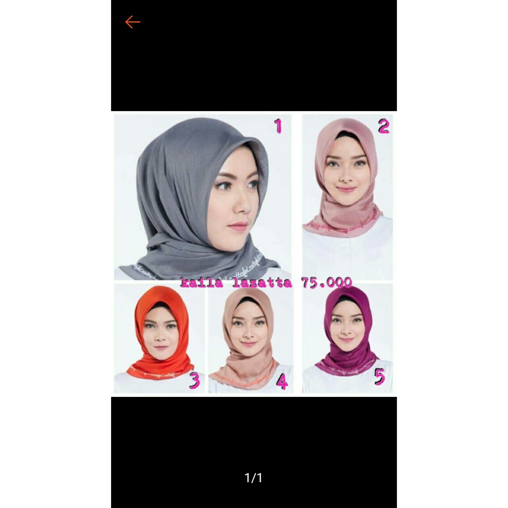 Promo Hijab Jilbab Segi Empat KAILA LAZATTA  Pink by ELZATTA Limited