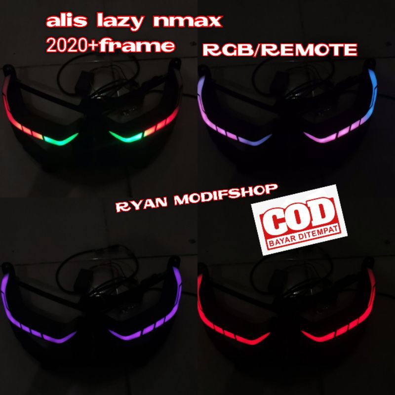 alis nmax new 2020 lazy rgb remote lampu alis nmax 2020