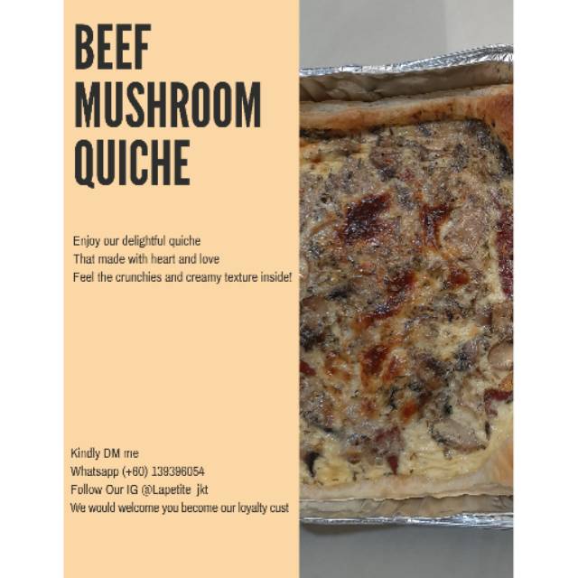 

Beef Mushroom Quiche