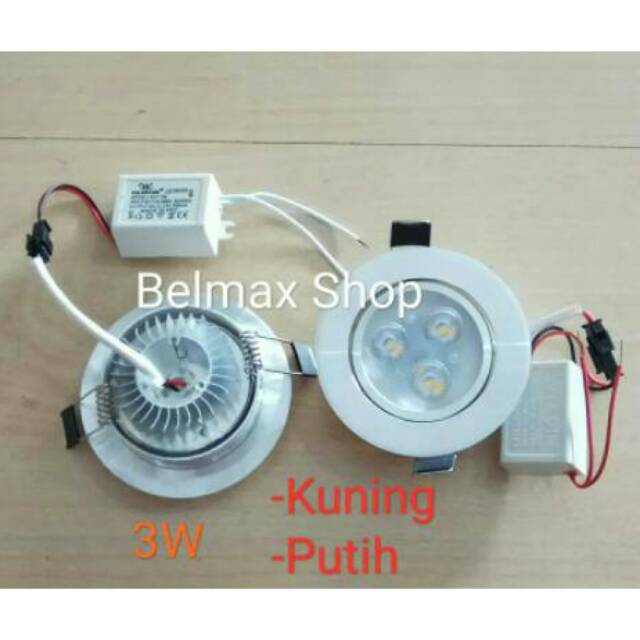 Jual Lampu LED Downlight 3W / Lampu LED Tanam Plafon / Lampu Sorot LED ...