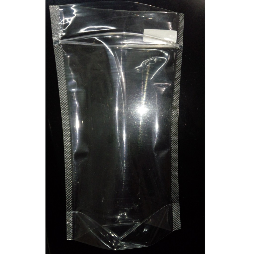 Standing Pouch Klip PP 14x22 Plastik Berdiri Zipper Bening Clear Kacang Makanan Snack Camilan