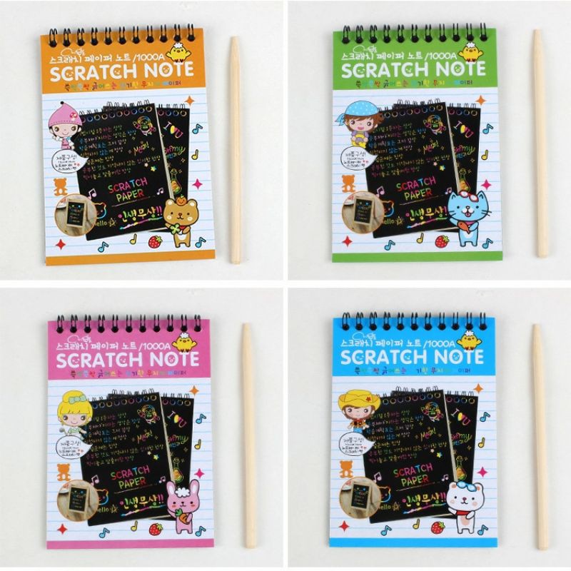 

MAINAN EDUKASI KOREAN SCRATCH NOTE 4,5 x 10 CM