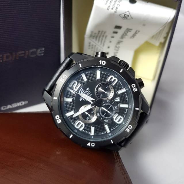 Jam Tangan Pria Casio Edifice EFR538 Leather Ori BM incl box n manual book
