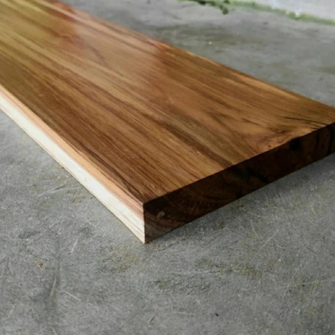          papan kayu jati perhutani asli halus sudah pernis160x20x3cm